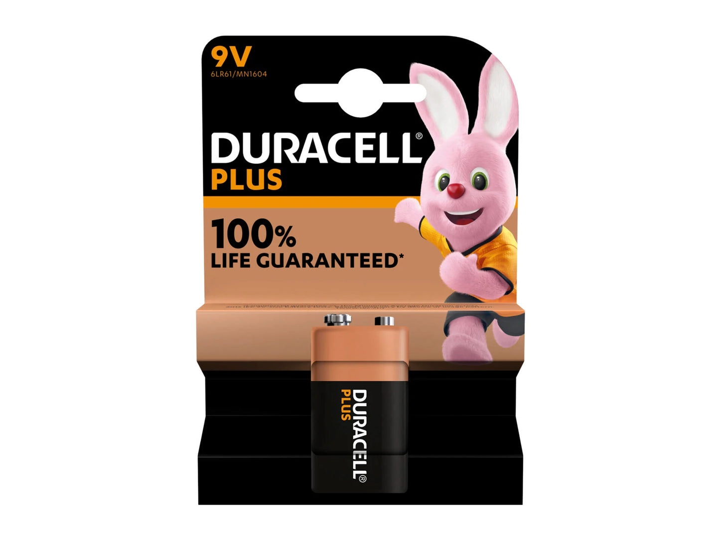Duracell plus alcalin 100% 9V 6LR61