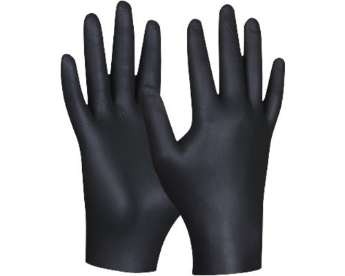 Gebol - Gant de protection jetable Nitrile noir taille L, lot de 80