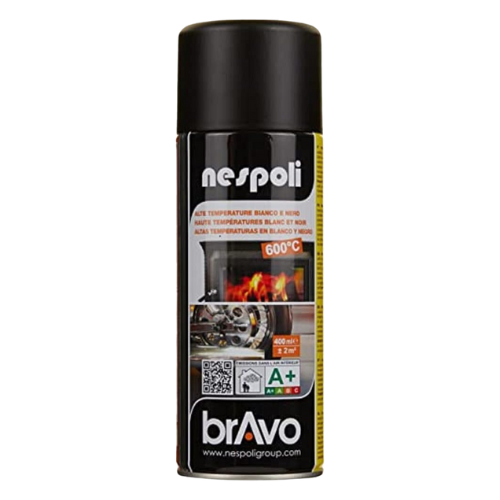 Bombe aérosol peinture Nespoli haute température noir