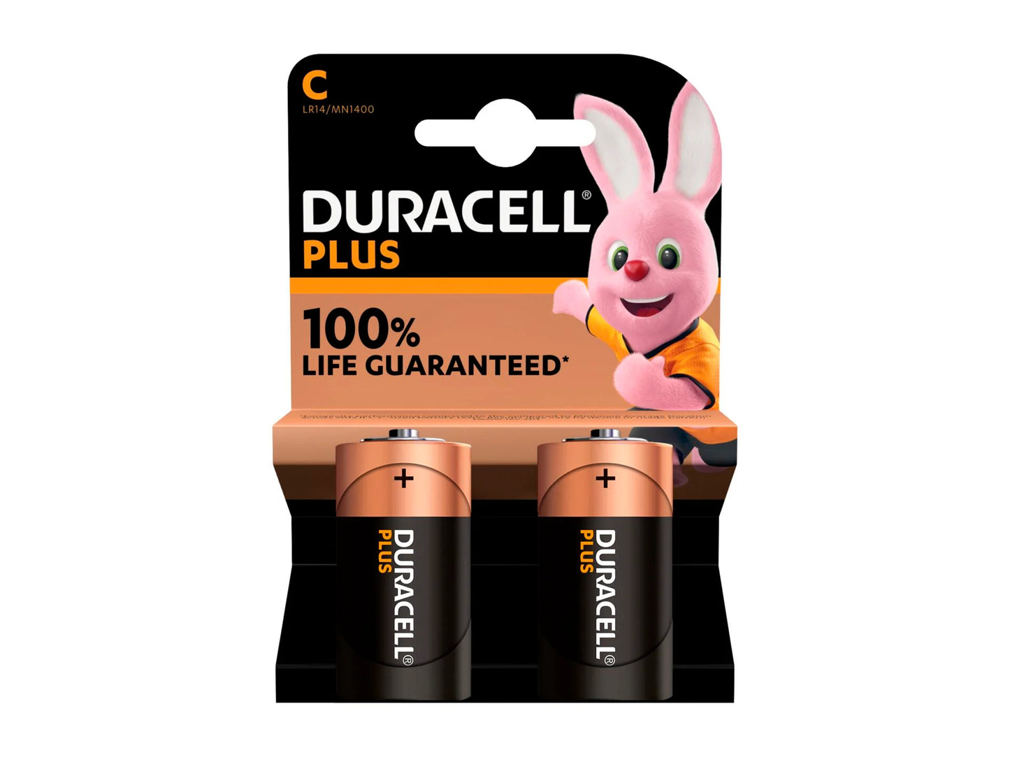 Pile alcaline Duracell plus C 2X