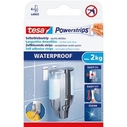 Languettes amovibles Tesa Powerstrips waterproof L