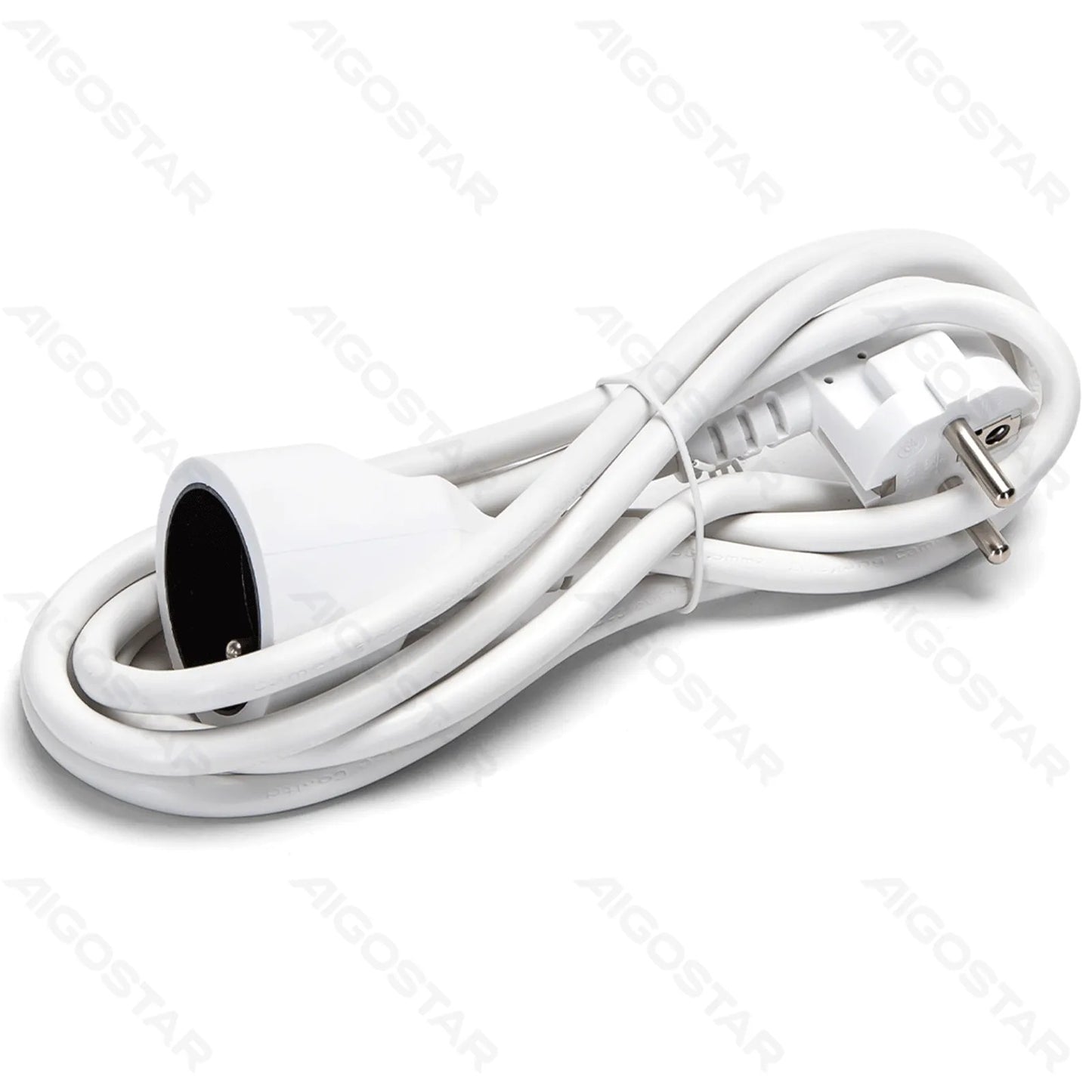 Rallonge française 2m blanc 3G1,5mm²