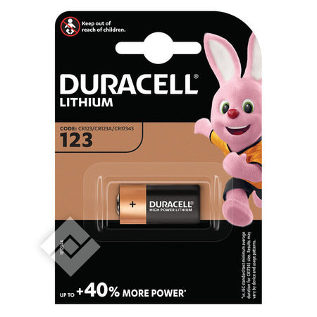 DURACELL pile lithium CR123 1X