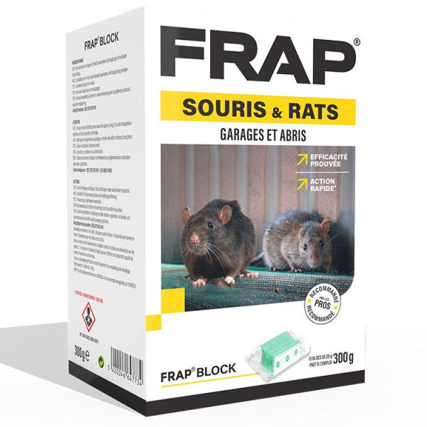 FRAP Block Garage & Abris 300 g - Combattre Souris et Rats