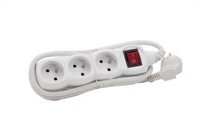 Bloc Multiprise 3 prises 1.5m 3g1.5 + interrupteur
