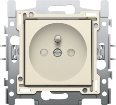 Prise de courant avec broche de terre socle et set de finition 28.5mm Niko (100-66600)
