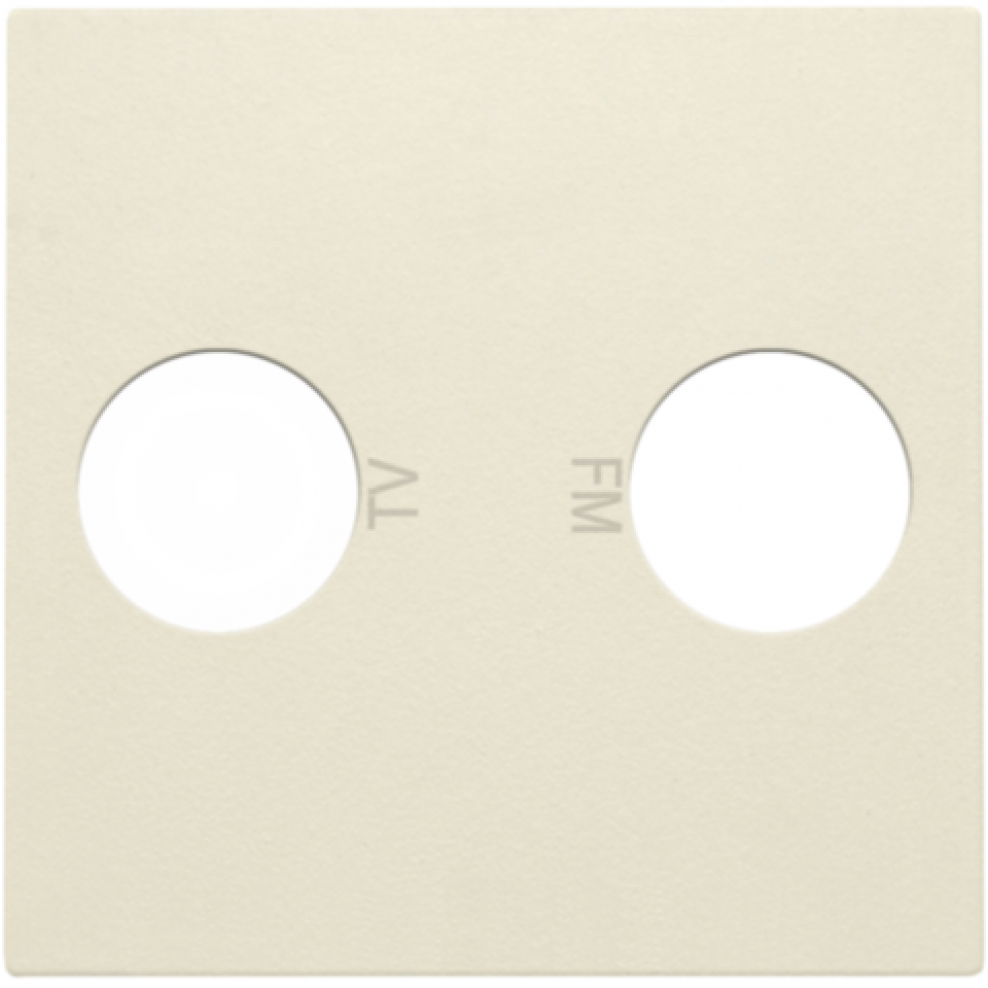 Set de finition avec 2 connexions coaxiales simples pour TV et FM Niko (101-69702)