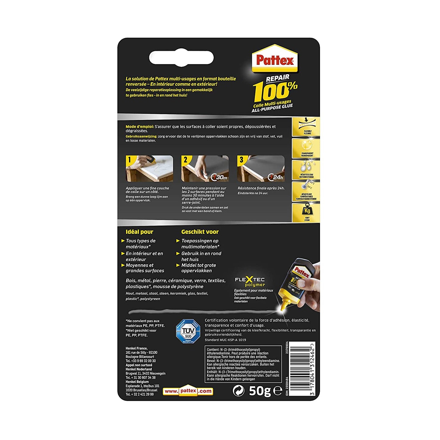 PATTEX REPAIR COLLE 100 % MULTI-USAGES
