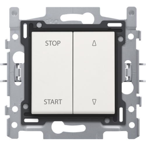 Interrupteur pour volets à verrouillage électrique, socle, bornes à vis et set de finition Niko (101-65900)