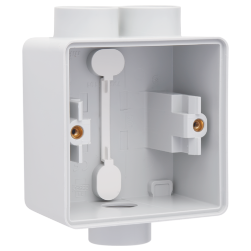Boîte en saillie simple étanche aux projections d'eau avec une entrée M20 double et une entrée M20 simple pour une fonction, grey Niko (700-84112)