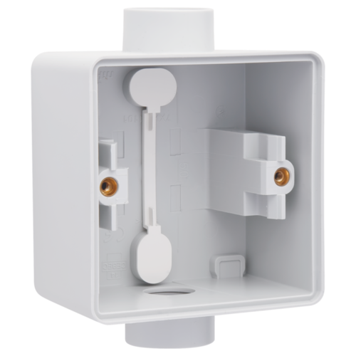 Boîte en saillie simple étanche aux projections d'eau avec deux entrées M20 simples pour une fonction, grey Niko (700-84111)