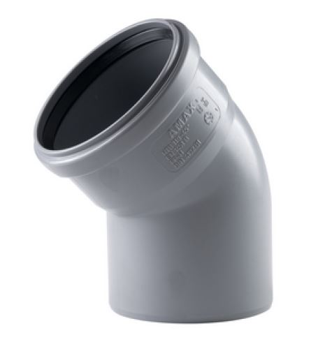 Coude MF 45° Gris a joint