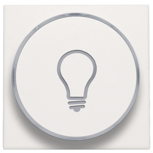 Set de finition avec anneau transparent avec symbole lampe pour bouton-poussoir 6 A avec LED couleur ambre avec culot E10, Niko (101-64008)
