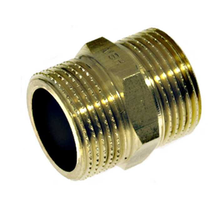 Mamelon droit en laiton 3/4x3/4 Male