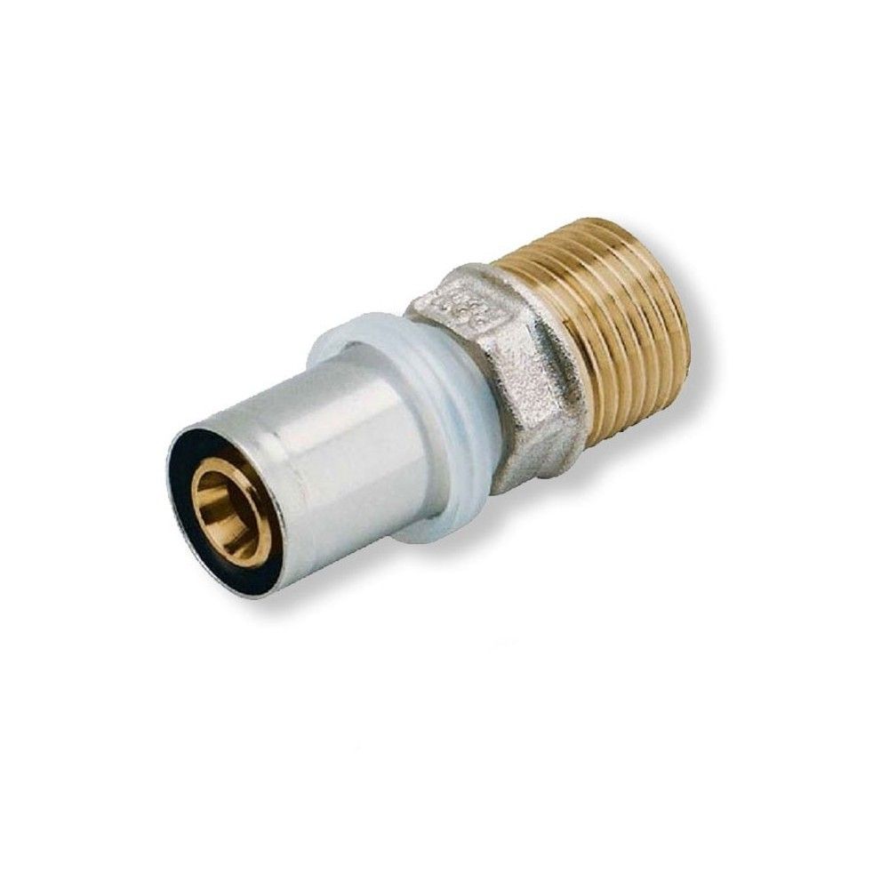 Raccord droit multicouche 20mm x 1/2"Male à sertir