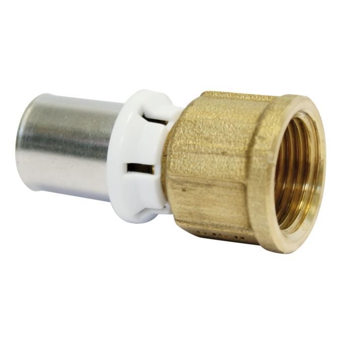 Raccord droit multicouche 20mm x 3/4"Femelle à sertir