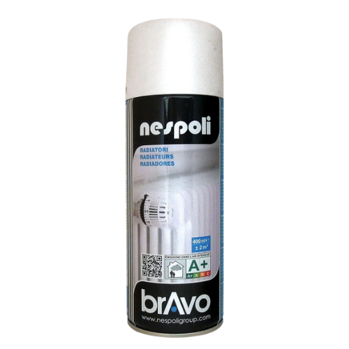 Bombe de peinture Nespoli pour radiateurs blanc brillant
