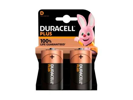 Pile alcaline Duracell plus D 2X