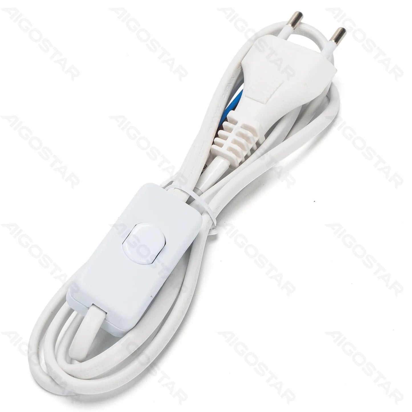 Interrupteur avec Câble 2X0.75mm² 1.5M Blanc