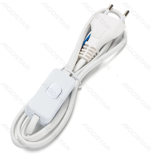 Interrupteur avec Câble 2X0.75mm² 1.5M Blanc