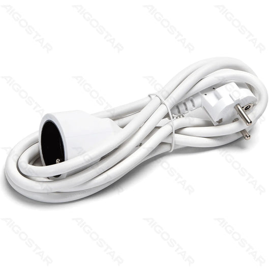 Rallonge française 2m blanc 3G1,5mm²