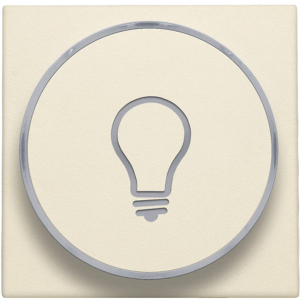 Set de finition avec anneau transparent avec symbole lampe pour bouton-poussoir 6 A avec LED couleur ambre avec culot E10, Niko (101-64008)