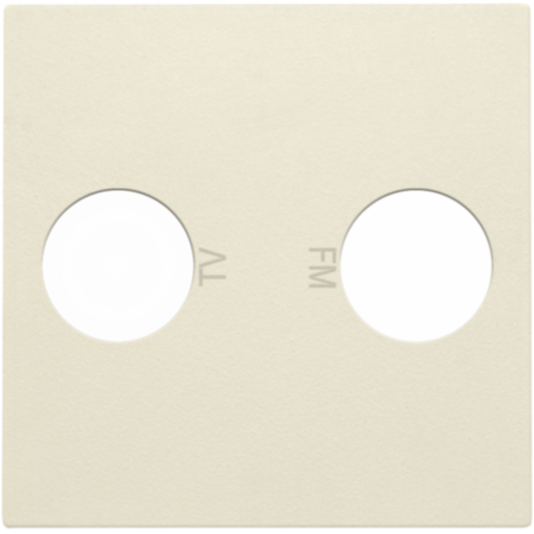 Set de finition avec 2 connexions coaxiales simples pour TV et FM Niko (101-69702)