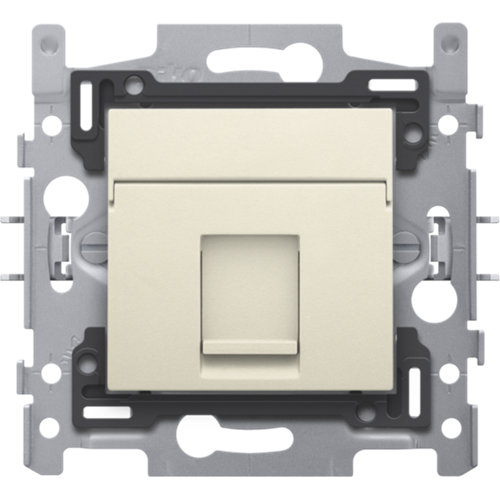 1 connexion RJ45 UTP cat. 5E, socle et set de finition Niko (100-65151)
