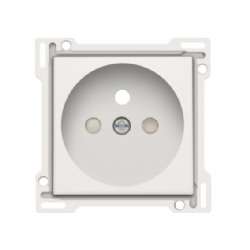 Set de finition pour prise de courant avec broche de terre et obturateurs de protection, profondeur d’encastrement de 21 mm Niko (100-66101)