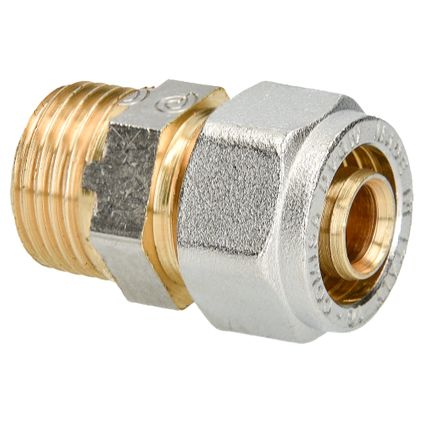 Raccord droit bicône multicouche 16mm x 3/4"Male à serrer