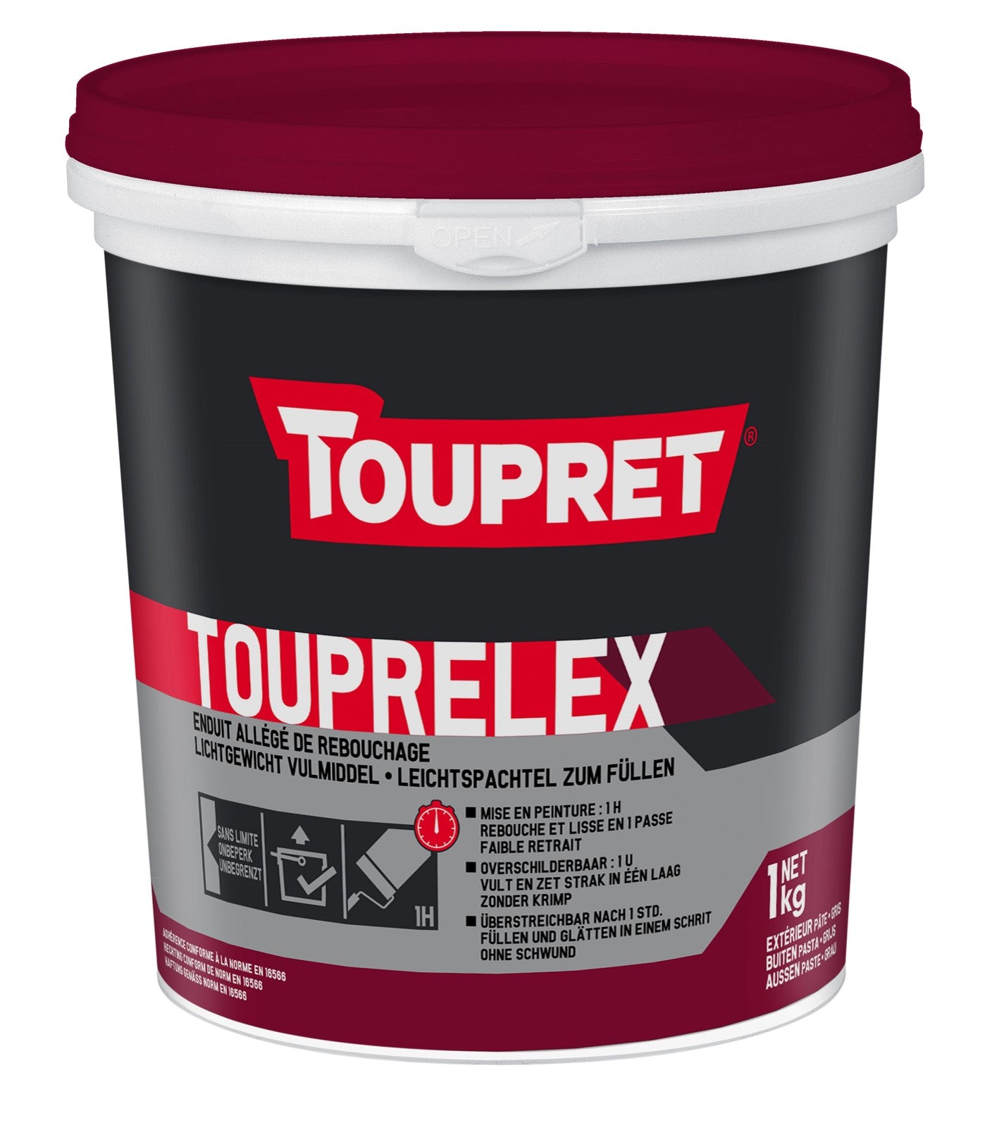 TOUPRET ENDUIT TOUPRELEX - REBOUCHAGE EXTERIEUR 1L